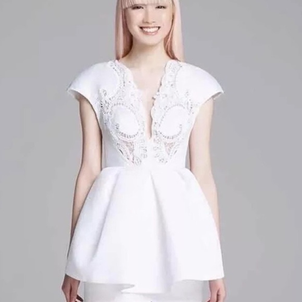 Alice McCall She Said She Said Lace Mini Dress White Bridal Reception Party Sz 4 - Picture 5 of 16